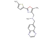 N-methyl-1-[5-methyl-2-(5-methyl-2-thienyl)-1,3-oxazol-4-yl]-N-(6-quinoxalinylmethyl)methanamine