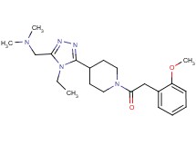 1-(4-ethyl-5-{1-[(2-methoxyphenyl)acetyl]piperidin-4-yl}-4H-1,2,4-triazol-3-yl)-N,N-dimethylmethanamine