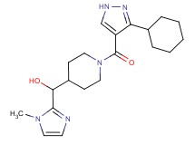 {1-[(3-cyclohexyl-1H-pyrazol-4-yl)carbonyl]-4-piperidinyl}(1-methyl-1H-imidazol-2-yl)methanol