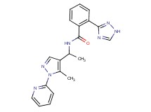 N-[1-(5-methyl-1-pyridin-2-yl-1H-pyrazol-4-yl)ethyl]-2-(1H-1,2,4-triazol-3-yl)benzamide