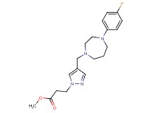 methyl 3-(4-{[4-(4-fluorophenyl)-1,4-diazepan-1-yl]methyl}-1H-pyrazol-1-yl)propanoate