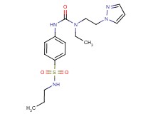 4-[({ethyl[2-(1H-pyrazol-1-yl)ethyl]amino}carbonyl)amino]-N-propylbenzenesulfonamide
