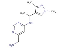 6-(aminomethyl)-N-[1-(1,3-dimethyl-1H-pyrazol-4-yl)ethyl]pyrimidin-4-amine