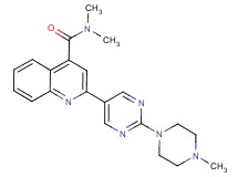 N,N-dimethyl-2-[2-(4-methyl-1-piperazinyl)-5-pyrimidinyl]-4-quinolinecarboxamide trifluoroacetate