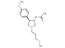 N-{(3S*,4R*)-4-(4-methoxyphenyl)-1-[3-(methylthio)propyl]-3-pyrrolidinyl}acetamide