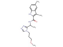 N-{1-[4-(3-methoxypropyl)-4H-1,2,4-triazol-3-yl]ethyl}-3,5-dimethyl-1H-indole-2-carboxamide
