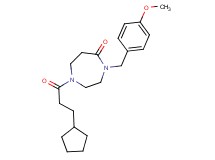 1-(3-cyclopentylpropanoyl)-4-(4-methoxybenzyl)-1,4-diazepan-5-one