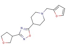 1-(2-furylmethyl)-4-[3-(tetrahydrofuran-3-yl)-1,2,4-oxadiazol-5-yl]piperidine