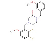 4-(2,3-difluoro-6-methoxybenzyl)-1-(3-methoxybenzyl)-2-piperazinone