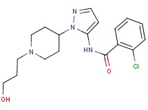 2-chloro-N-{1-[1-(3-hydroxypropyl)piperidin-4-yl]-1H-pyrazol-5-yl}benzamide