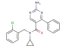 2-amino-N-(2-chlorobenzyl)-N-cyclopropyl-4-phenylpyrimidine-5-carboxamide