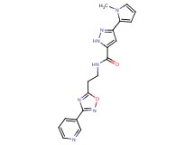 3-(1-methyl-1H-pyrrol-2-yl)-N-{2-[3-(3-pyridinyl)-1,2,4-oxadiazol-5-yl]ethyl}-1H-pyrazole-5-carboxamide