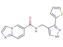 N-{[3-(2-thienyl)-1H-pyrazol-4-yl]methyl}imidazo[1,2-a]pyridine-6-carboxamide