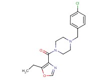 1-(4-chlorobenzyl)-4-[(5-ethyl-1,3-oxazol-4-yl)carbonyl]piperazine