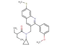 N-cyclopropyl-2-ethyl-N-{[2-(3-methoxyphenyl)-7-(methylthio)-3-quinolinyl]methyl}butanamide