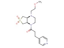 (4aR*,7aS*)-1-(2-methoxyethyl)-4-(3-pyridin-4-ylpropanoyl)octahydrothieno[3,4-b]pyrazine 6,6-dioxide