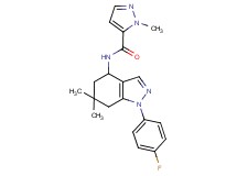 N-[1-(4-fluorophenyl)-6,6-dimethyl-4,5,6,7-tetrahydro-1H-indazol-4-yl]-1-methyl-1H-pyrazole-5-carboxamide