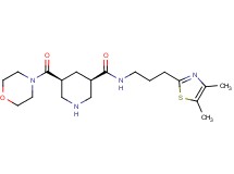 (3R*,5S*)-N-[3-(4,5-dimethyl-1,3-thiazol-2-yl)propyl]-5-(morpholin-4-ylcarbonyl)piperidine-3-carboxamide