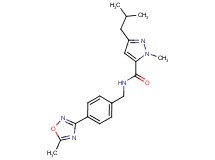 3-isobutyl-1-methyl-N-[4-(5-methyl-1,2,4-oxadiazol-3-yl)benzyl]-1H-pyrazole-5-carboxamide