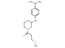 N-(4-isopropylphenyl)-1-[3-(methylthio)propanoyl]-3-piperidinamine