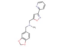 (1,3-benzodioxol-5-ylmethyl)methyl[(3-pyridin-2-ylisoxazol-5-yl)methyl]amine