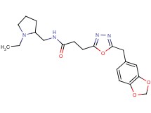 3-[5-(1,3-benzodioxol-5-ylmethyl)-1,3,4-oxadiazol-2-yl]-N-[(1-ethyl-2-pyrrolidinyl)methyl]propanamide