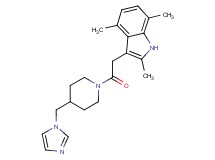 3-{2-[4-(1H-imidazol-1-ylmethyl)-1-piperidinyl]-2-oxoethyl}-2,4,7-trimethyl-1H-indole