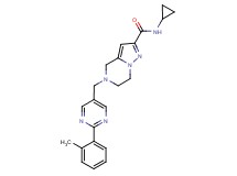 N-cyclopropyl-5-{[2-(2-methylphenyl)pyrimidin-5-yl]methyl}-4,5,6,7-tetrahydropyrazolo[1,5-a]pyrazine-2-carboxamide