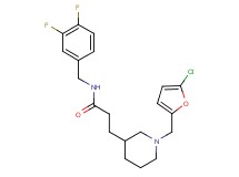 3-{1-[(5-chloro-2-furyl)methyl]piperidin-3-yl}-N-(3,4-difluorobenzyl)propanamide
