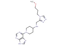 N-{[4-(3-methoxypropyl)-4H-1,2,4-triazol-3-yl]methyl}-1-(9H-purin-6-yl)piperidin-4-amine
