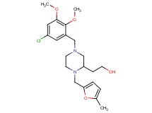 2-{4-(5-chloro-2,3-dimethoxybenzyl)-1-[(5-methyl-2-furyl)methyl]-2-piperazinyl}ethanol