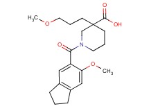 1-[(6-methoxy-2,3-dihydro-1H-inden-5-yl)carbonyl]-3-(3-methoxypropyl)piperidine-3-carboxylic acid