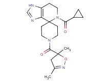 5-(cyclopropylcarbonyl)-1'-[(3,5-dimethyl-4,5-dihydroisoxazol-5-yl)carbonyl]-1,5,6,7-tetrahydrospiro[imidazo[4,5-c]pyridine-4,4'-piperidine]