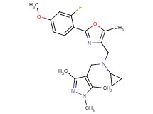 N-{[2-(2-fluoro-4-methoxyphenyl)-5-methyl-1,3-oxazol-4-yl]methyl}-N-[(1,3,5-trimethyl-1H-pyrazol-4-yl)methyl]cyclopropanamine