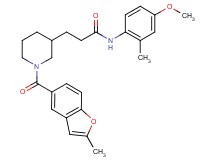 N-(4-methoxy-2-methylphenyl)-3-{1-[(2-methyl-1-benzofuran-5-yl)carbonyl]-3-piperidinyl}propanamide
