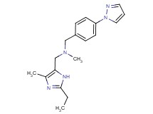1-(2-ethyl-4-methyl-1H-imidazol-5-yl)-N-methyl-N-[4-(1H-pyrazol-1-yl)benzyl]methanamine
