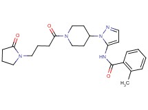 2-methyl-N-(1-{1-[4-(2-oxo-1-pyrrolidinyl)butanoyl]-4-piperidinyl}-1H-pyrazol-5-yl)benzamide