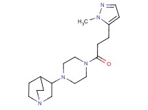 3-{4-[3-(1-methyl-1H-pyrazol-5-yl)propanoyl]piperazin-1-yl}quinuclidine