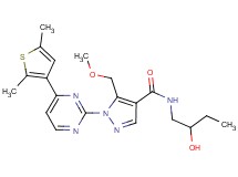1-[4-(2,5-dimethyl-3-thienyl)-2-pyrimidinyl]-N-(2-hydroxybutyl)-5-(methoxymethyl)-1H-pyrazole-4-carboxamide