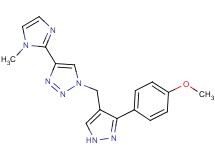 1-{[3-(4-methoxyphenyl)-1H-pyrazol-4-yl]methyl}-4-(1-methyl-1H-imidazol-2-yl)-1H-1,2,3-triazole