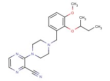 3-[4-(2-sec-butoxy-3-methoxybenzyl)piperazin-1-yl]pyrazine-2-carbonitrile