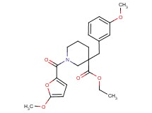ethyl 3-(3-methoxybenzyl)-1-(5-methoxy-2-furoyl)-3-piperidinecarboxylate