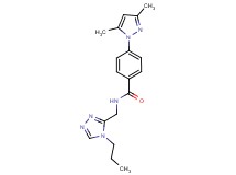 4-(3,5-dimethyl-1H-pyrazol-1-yl)-N-[(4-propyl-4H-1,2,4-triazol-3-yl)methyl]benzamide
