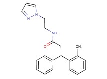 3-(2-methylphenyl)-3-phenyl-N-[2-(1H-pyrazol-1-yl)ethyl]propanamide