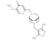 2-({(1S*,5R*)-3-[(3,5-dimethylisoxazol-4-yl)methyl]-3,6-diazabicyclo[3.2.2]non-6-yl}methyl)-5-methoxy-4H-pyran-4-one