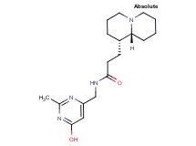 N-[(6-hydroxy-2-methyl-4-pyrimidinyl)methyl]-3-[(1S,9aR)-octahydro-2H-quinolizin-1-yl]propanamide