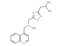 1-(3-isobutyl-1,2,4-oxadiazol-5-yl)-N-methyl-N-(quinolin-4-ylmethyl)methanamine