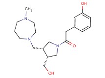 3-(2-{(3R*,4R*)-3-(hydroxymethyl)-4-[(4-methyl-1,4-diazepan-1-yl)methyl]pyrrolidin-1-yl}-2-oxoethyl)phenol