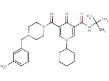 N-(tert-butyl)-1-cyclohexyl-5-{[4-(3-methylbenzyl)-1-piperazinyl]carbonyl}-4-oxo-1,4-dihydro-3-pyridinecarboxamide