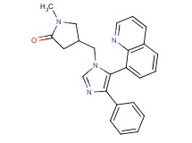 1-methyl-4-[(4-phenyl-5-quinolin-8-yl-1H-imidazol-1-yl)methyl]pyrrolidin-2-one